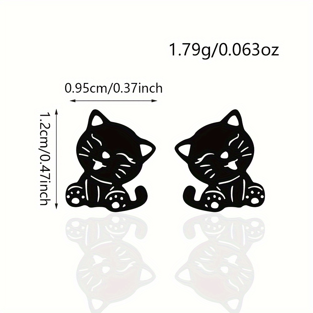 316L Stainless Steel Cat Women's Ear Studs